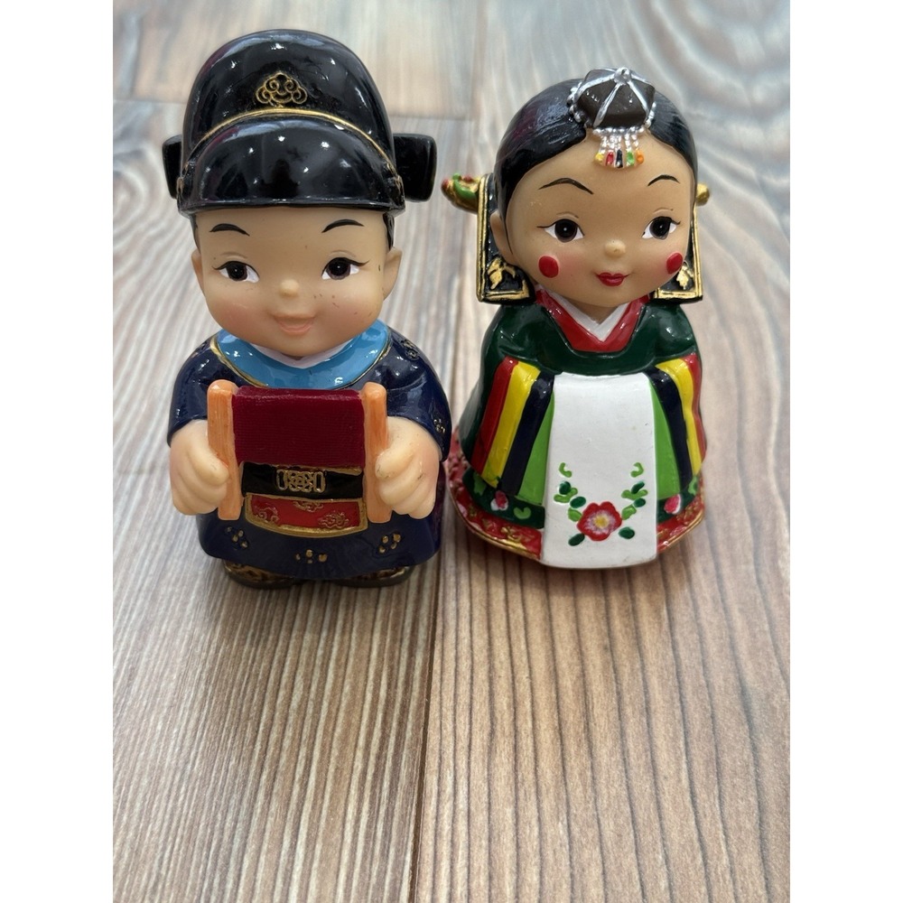 Korean Traditional Folk Doll Wedding Handicraft Dolls 3" Collectible Figure Gift